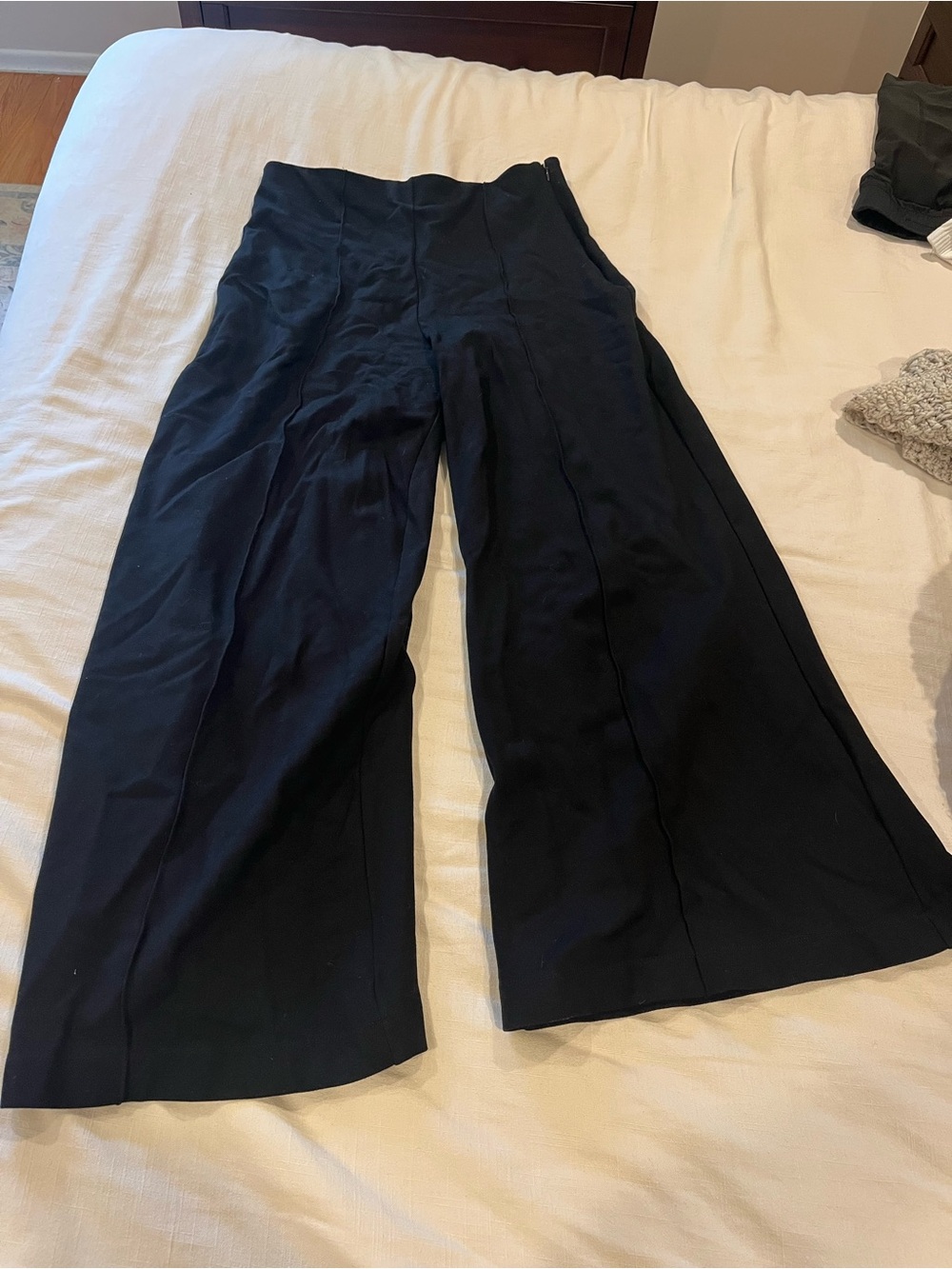 Quince Wide-Leg Black Dress Pants - Women's **FLAW** - Picture 2 of 3